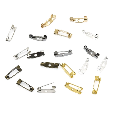 DIY Metal Safety Brooch Pins With Holes Base For Jewelry Making Crafting Multi Color Functional Pins Findings For Brooch