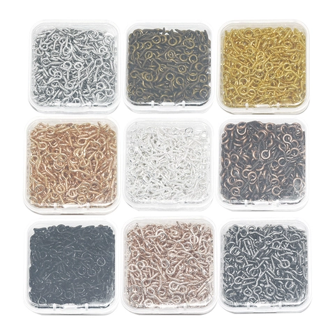 Zinc Alloy Eye Pins Screw Hooks For DIY Jewelry Making Mixed Metal Findings For Necklace Bracelet Crafting Components Accessories