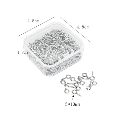 Zinc Alloy Eye Pins Screw Hooks For DIY Jewelry Making Mixed Metal Findings For Necklace Bracelet Crafting Components Accessories