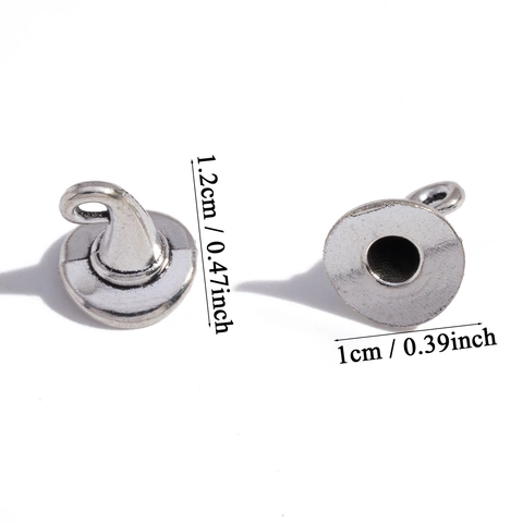 Vintage Alloy Wizard Hat Pendants Halloween Witch Hat Charms Multicolor DIY Jewelry Accessories For Necklace Bracelet Pendant Decor