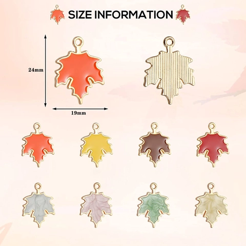 Emaille Ahornblatt Anhänger Legierung Herbst Blatt Charms Für DIY Schmuckherstellung Halskette Armband Zubehör Damen Dekorativ Geschenk