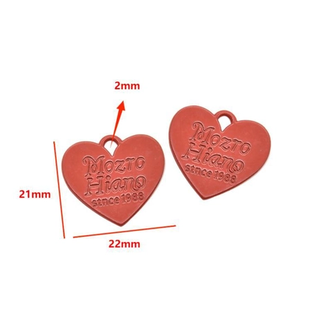 DIY Alloy Heart Shape Pendant Colorful Painted Engraved Letter Jewelry Making Accessories For Necklace Bracelet Keychain