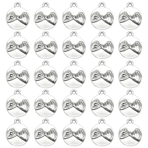 Ciondolo Vintage in Lega di Zinco Promessa del Mignolo Argento Antico Gesto della Mano Fai da Te Accessori per Collana