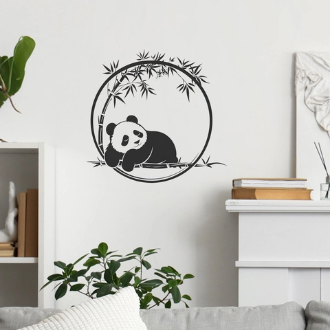 Aquarell Panda Bambus Wandtattoo PVC Dekoratives Wandbild Für Schlafzimmer Wohnzimmer Modern Minimalist Home Art Mural
