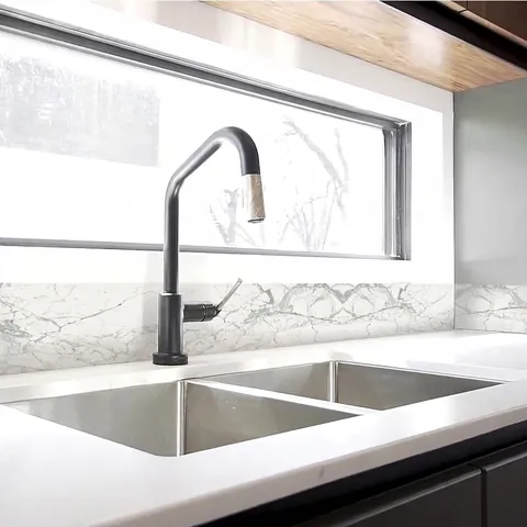 Adhesivo de Pared Autoadhesivo Moderno Textura de Mármol Impermeable PVC Borde de Cintura Decoración Cocina Baño Dormitorio