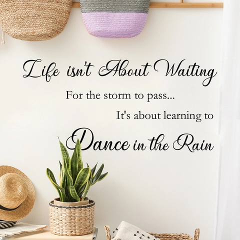 Inspirational Life Quote Wall Sticker PVC Black Lettering Decal For Minimalist Home Decor Bedroom Living Room Wall Art