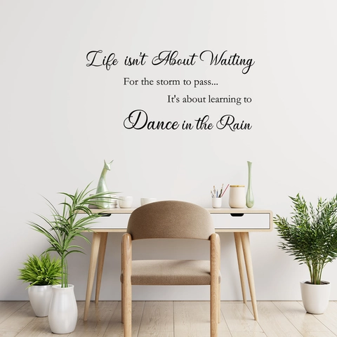 Inspirational Life Quote Wall Sticker PVC Black Lettering Decal For Minimalist Home Decor Bedroom Living Room Wall Art