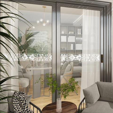 Adesivo da Parete Bordura in Rilievo a Fiori Bianchi Autoadesivo in PVC Decorativo per Soggiorno Camera da Letto Bagno Casa