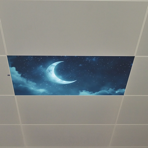 Modern Night Sky Moon Stars Wall Sticker Removable PVC Ceiling Decal For Living Room Bedroom Home Decorative Wall Art