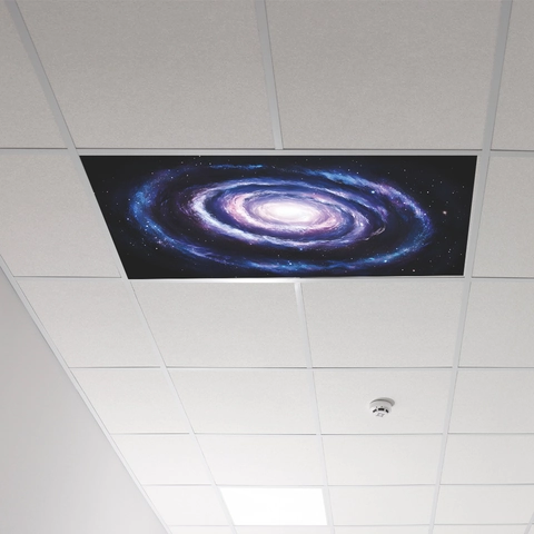 Pegatina de Pared para Techo de Galaxia y Cielo Estrellado PVC Autoadhesiva Patrón de Nebulosa Para Dormitorio Sala Decor