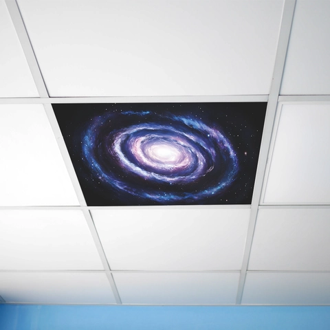 Pegatina de Pared para Techo de Galaxia y Cielo Estrellado PVC Autoadhesiva Patrón de Nebulosa Para Dormitorio Sala Decor