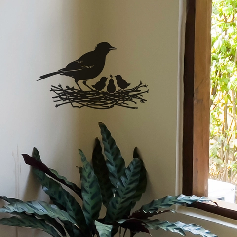Bird Nest Silhouette PVC Wall Sticker DIY Removable Decal For Bedroom Living Room Window Home Decor Printed Aesthetic Wall Art