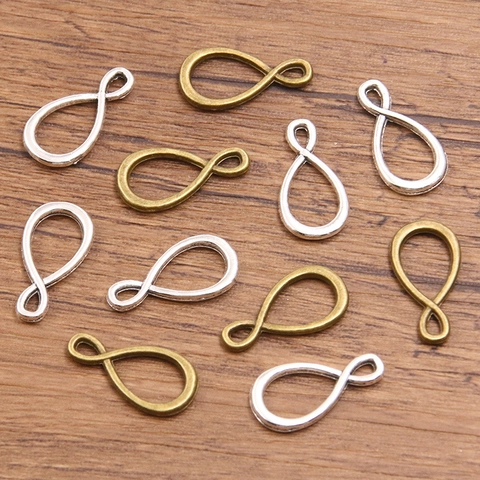 Alloy Infinity Symbol Hollow Pendants Figure 8 Connectors For DIY Necklace Bracelet Jewelry Making Accessories Minimalist Style