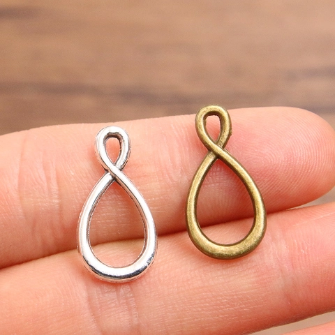 Alloy Infinity Symbol Hollow Pendants Figure 8 Connectors For DIY Necklace Bracelet Jewelry Making Accessories Minimalist Style