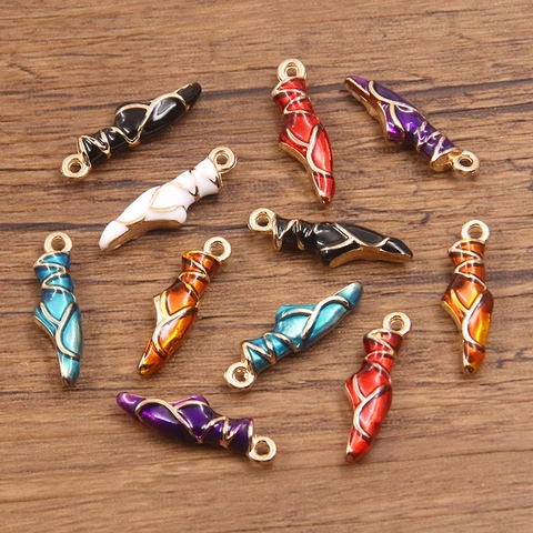Colgantes de Zapatos de Ballet de Aleación de Esmalte Para Hacer Joyas de Bricolaje Collares Pulseras Accesorios Multicolor