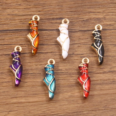 Colgantes de Zapatos de Ballet de Aleación de Esmalte Para Hacer Joyas de Bricolaje Collares Pulseras Accesorios Multicolor