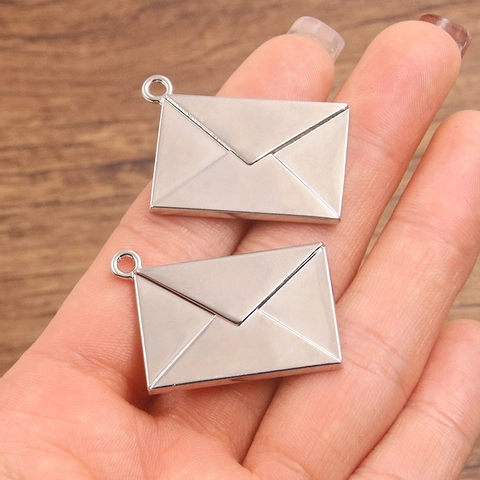 Antique Silver Alloy Envelope Shape Charm Pendant For DIY Jewelry Making Necklaces Bracelets Earrings Accessories