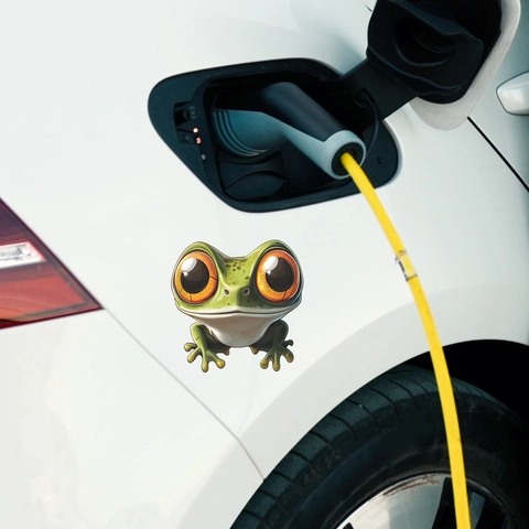 3D Cartoon Big Eyes Frog Car Sticker Personalized PVC Waterproof Window Decal For Auto Body Glass Home Wall Decoration