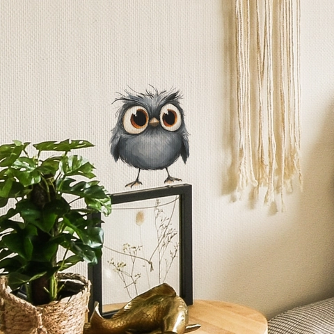 Pegatina de Pared para Interruptor de Búho de Dibujos Animados de PVC Removible DIY Calcomanía de Pared de Animal para Hogar