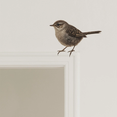 Gesimuleerde Mus Vogel Muursticker PVC Realistisch Dier Sticker Voor Slaapkamer Woonkamer Huis Muur Achtergrond Decoratie Kunst