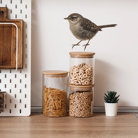 Gesimuleerde Mus Vogel Muursticker PVC Realistisch Dier Sticker Voor Slaapkamer Woonkamer Huis Muur Achtergrond Decoratie Kunst