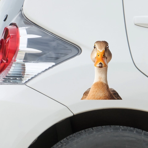 3D Peeking Duck Car Sticker Waterproof PVC Wall Decal For Auto Window Vehicle Body Home Bathroom Mirror Decoration Sticker