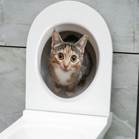 3D Cartoon Schattige Kat Toiletsticker Waterdicht PVC Verwijderbare Dierlijke Muursticker Voor Badkamer Huisdecoratie Stickers