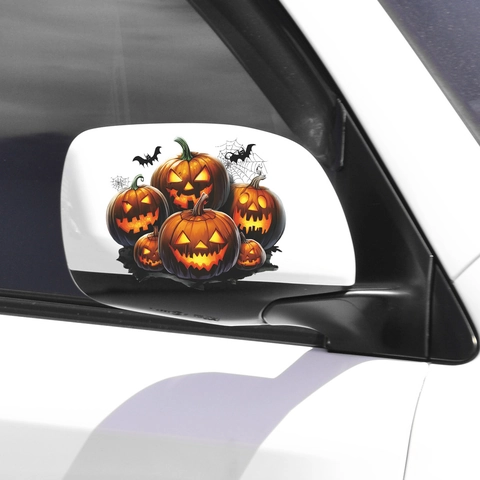 Halloween Kürbis Fledermaus Spinnennetz PVC Autoaufkleber Horror Festliche Atmosphäre Dekoratives Wasserdichtes Abnehmbares Dekor Für Fahrzeug