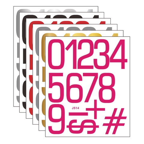Moderni Adesivi Murali DIY in PVC Numeri Simboli Impermeabile Casa Camera Ufficio Decorazione Identificazione Set
