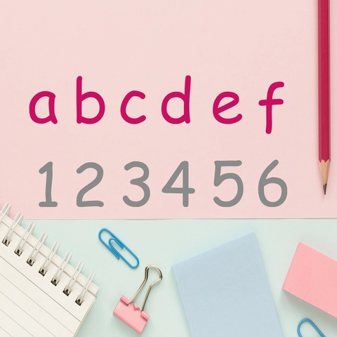 Pegatinas de Pared de PVC DIY Letras Números Símbolos Corazón Para Hogar Moderno Minimalista Impermeable Juego de Calcomanías