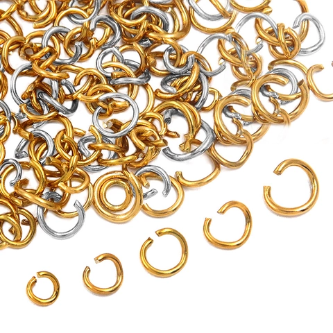 Anellini Aperti in Acciaio Inossidabile per Fai da Te Gioielli Anelli di Collegamento per Bracciale Collana Artigianato