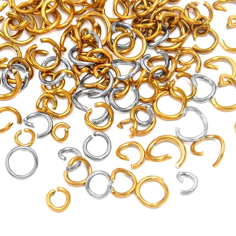 Anellini Aperti in Acciaio Inossidabile per Fai da Te Gioielli Anelli di Collegamento per Bracciale Collana Artigianato