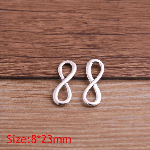 Infinity Symbol Alloy Connector Charms For Jewelry Making DIY Bracelet Necklace Antique Silver Bronze KC Gold Accessory