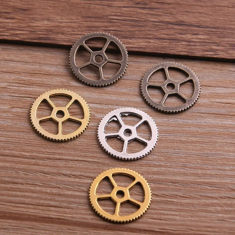 Dijes de Engranaje Steampunk Calado Redondo Aleación Accesorios de Joyería Estilo Industrial Colgantes DIY para Componentes