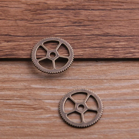 Dijes de Engranaje Steampunk Calado Redondo Aleación Accesorios de Joyería Estilo Industrial Colgantes DIY para Componentes