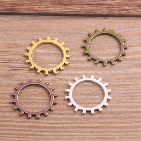 Vintage Steampunk Gear Alloy Pendant DIY Mechanical Gear Jewelry Findings Connector For Handmade Bracelet Necklace Accessory
