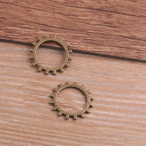 Vintage Steampunk Gear Alloy Pendant DIY Mechanical Gear Jewelry Findings Connector For Handmade Bracelet Necklace Accessory
