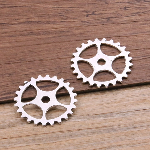 Vintage Steampunk Gear Alloy Pendants Hollow Round Clock Wheel Gears For DIY Jewelry Making Necklace Accessories