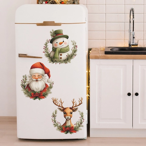 Weihnachten WC Aufkleber Weihnachtsmann Rentier Schneemann Wandtattoo PVC Wasserdicht Bad Deko Für Zuhause Xmas Party