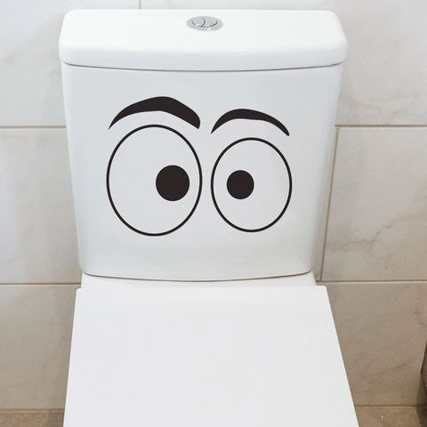 Creatieve Cartoon Ogen Toiletsticker Waterdicht Verwijderbaar PVC Badkamer Sticker Grappige Expressie Muurkunst Decor Voor Toiletdeksel