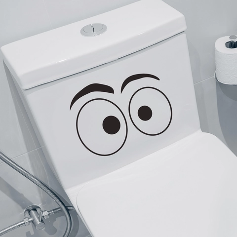 Creatieve Cartoon Ogen Toiletsticker Waterdicht Verwijderbaar PVC Badkamer Sticker Grappige Expressie Muurkunst Decor Voor Toiletdeksel