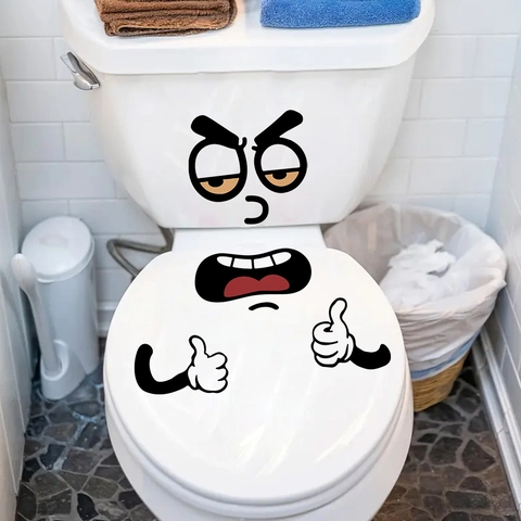 Funny Cartoon Emoji Wall Sticker Thumbs Up Expression PVC Decal For Fridge Toilet Kitchen Cabinet Home Decoration