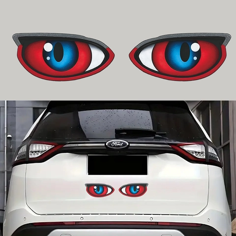 Anime Cat Eye Decorative Stickers Waterproof PVC Red Blue Eye Decals For Car Laptop Window Motorcycle Helmet Home Decor