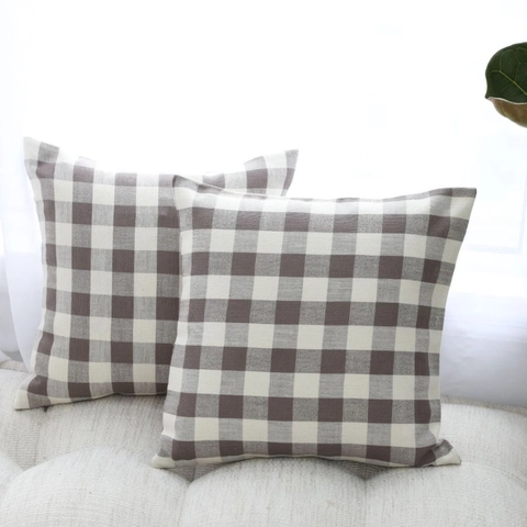 Nordisch Geometrischer Kopfkissenbezug Kariert Polyester Minimalistisch Kissenhülle Sofa Wohnzimmer Dekorative Kissenbezug