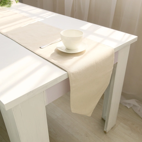 Minimalist Baumwolle Leinen Tischläufer Für Esstisch Einfarbig Europäisch Stil Haus Küche Dekor Waschbar Stoff Läufer