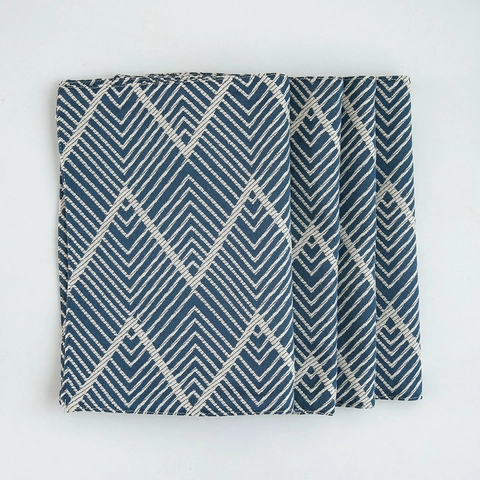 Modern Geometric Wave Placemat Polyester Cotton Jacquard Heat Resistant Table Mat For Dining Room Kitchen Home Decor