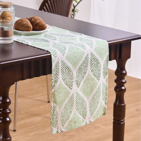 Chemin de Table Géométrique Jacquard Nordique Mélange Polyester Coton Nappe Avec Glands pour Salle à Manger Fête Décor