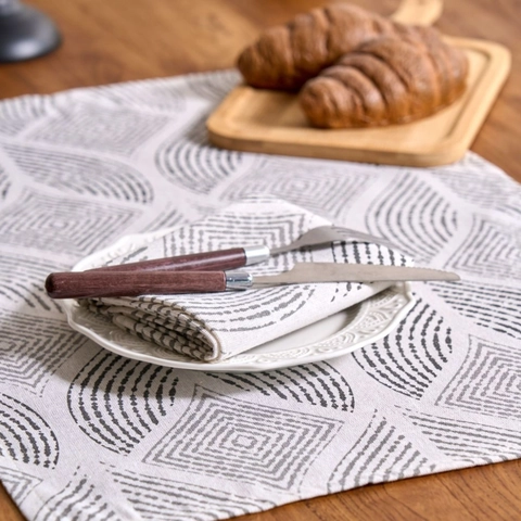 Modern Minimalistische Baumwollmischung Bedruckt Serviette Stoff Rechteckig Tischserviette Für Esszimmer Küche Dekoration Fotografie Requisiten