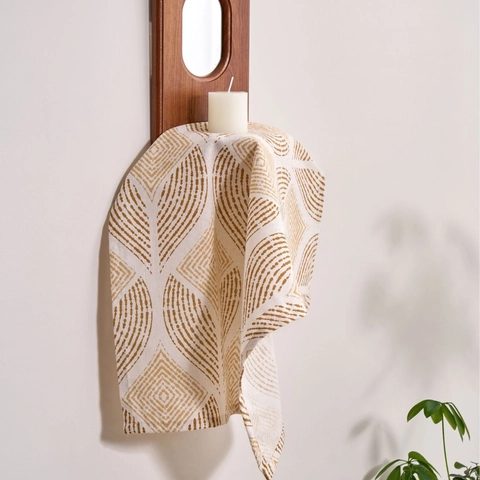 Modern Minimalistische Baumwolle Polyester Serviette Geometrisch Weizensprossen Blumenmuster Dekoratives Rechteckiges Tischset Zum Essen