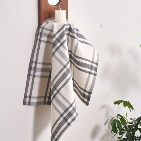 Cotton Blend Cloth Napkin Printed Plaid Stripe Floral Table Placemat For European Nordic Kitchen Dining Decor